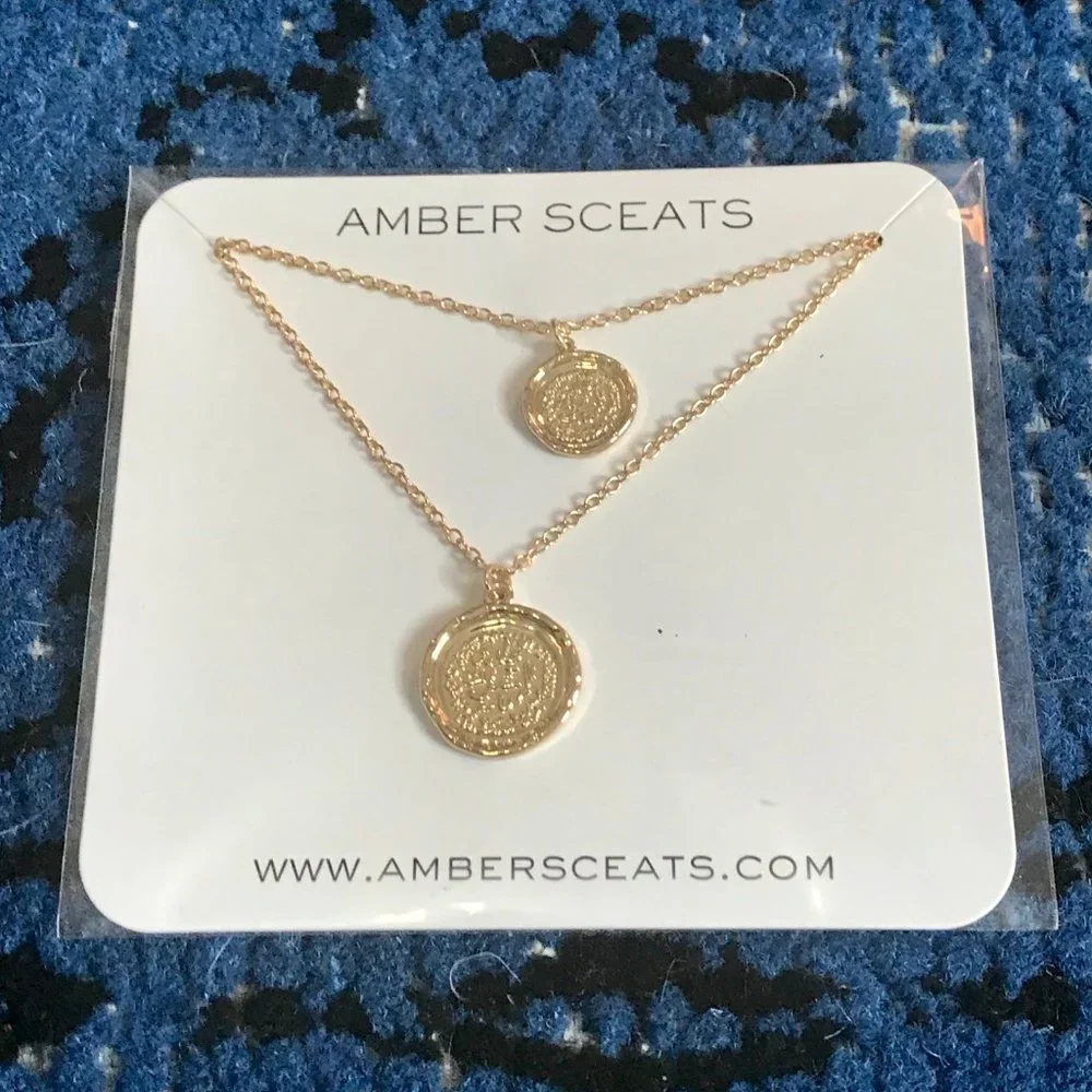 Amber Sceats Double Coin Necklace